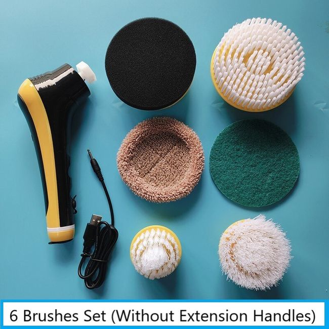 Automatic Electric Cleaning Brush Kit Electric Spin Cleaning Scrubber  Electric Cleaning Tools Wireless Electric Cleaning Brushes