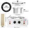 1.2L Double Portable Wax Warmer Machine for Painless Hair Removal, Women Men Professional Wax Heater with Adjustable Temperature Set,40pcs Wax Sticks(double pots)