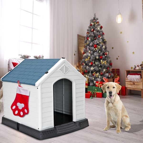 32'' H Large Pet Dog House Waterproof Pet Shelter Fixable Design Sturdy House