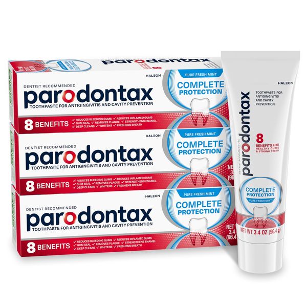 Parodontax Complete Protection Toothpaste, Pure Fresh Mint - 3.4 Oz X 