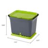 Full Circle Fresh Air Compost Collector, Green Slate