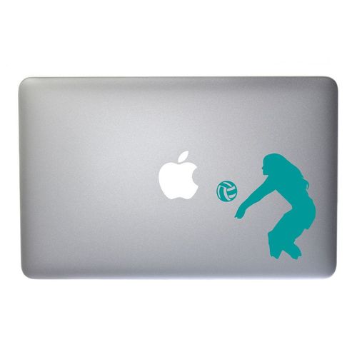 Womens Beach Volleyball Vinyl Decal for Laptop or Other Device 5 Inch (Turquoise)