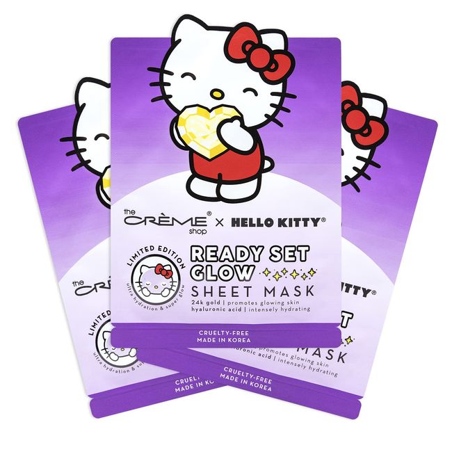 The Crème Shop | Hello Kitty Ready Set Glow Sheet Mask (3 Pack)