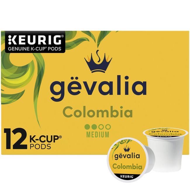 Gevalia Colombia Medium Roast 100% Arabica Keurig K-Cup Coffee Pods (12 ct Box)