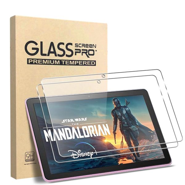 KLWAINM [2 Pack] 10 2021 Tablet Tempered Glass Screen Protector with 2.5D 9H HD Anti Scratch Transparent Clear Bubble Free Protective Film