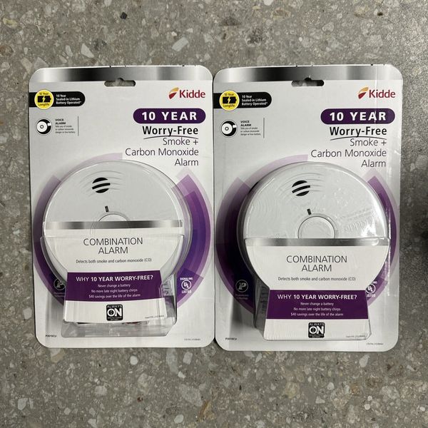 2X LOT, KIDDE (P3010CU) Combination Smoke and Carbon Monoxide Detector