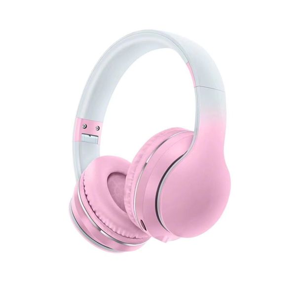 Usoun Bluetooth Headphones Over-Ear,Kids Wireless Bluetooth Headphones with Mic,Foldable Wireless/Wired Stereo Headset,TF Card,Kids Headphones for Boys Girls Travel School Cellphone Tablet PC (Pink)