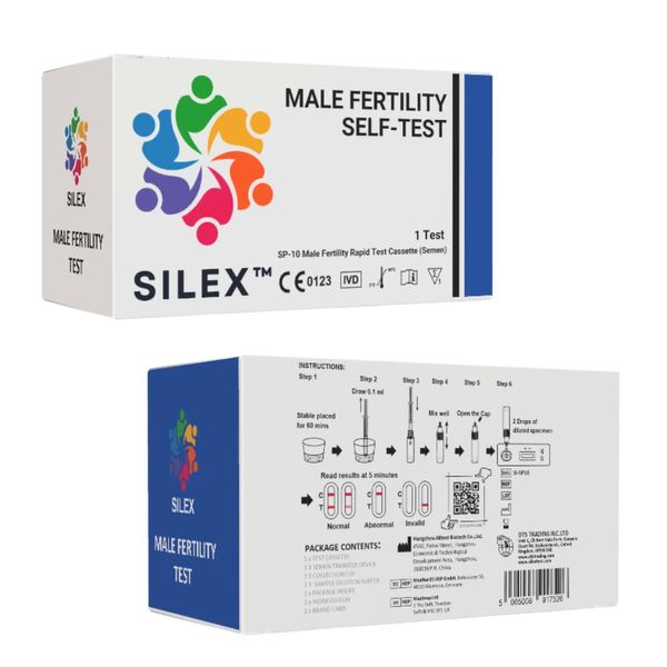 SILEX™ Self-Test Male Fertility Sperm Test - Easy, Accurate, Home Testing, Early Detection Male Fertility Test - Detects Normal or Low Sperm Count - Rapid Test