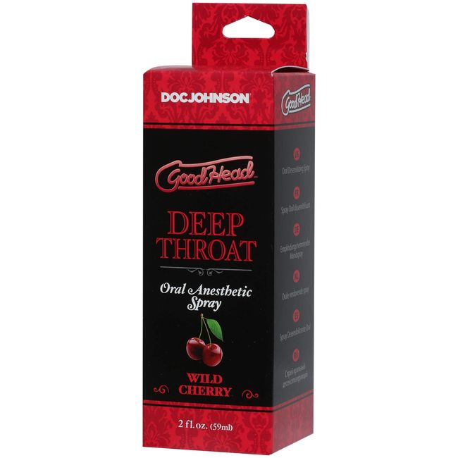 Doc Johnson GoodHead - Wet Head - Dry Mouth Spray - Instantly Moisturize  Your Mouth - Sweet Strawberry - 2 fl. oz.(59 ml)