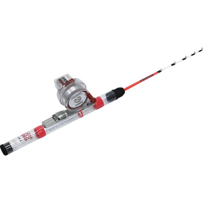 Wakasagi Dedicated Rod Reel Set Prox Clear Lock Plus Set 2 (Counter) S (Fluorescent Red) + Reel CRPS442SC