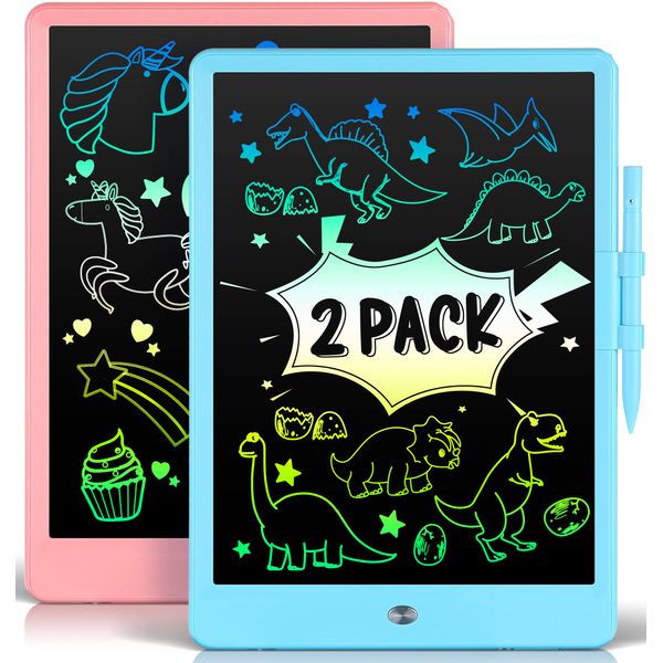 2 Pack LCD Writing Tablet for Kids Doodle Board 10 Inch, Electronic Drawing Tablet Drawing Pads, LEYAOYAO Drawing Board Learning Educational Toddler Toy - Gift for 3-6 Years Old Boys Girls