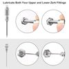 Grease Gun Coupler 90 Degree Adapter Needle Tips Dispenser Injection Needle Kit