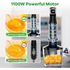 1100W Handheld Immersion Blender Set W/ Variable Speed Chopper Whisk Frother New