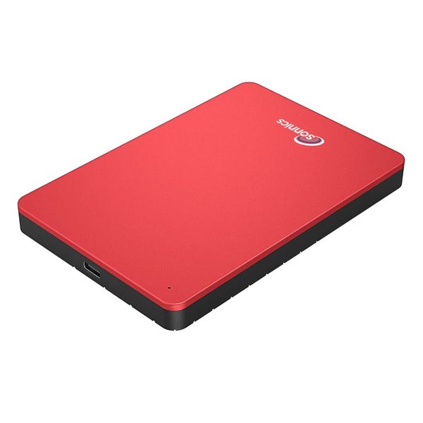 Sonnics 1TB Portable SSD (Red) USB 3.1 Compatible with Windows PC, Mac, Smart tv, XBOX ONE & PS4