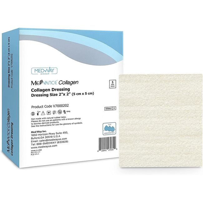 MedVance Collagen Dressing Pads, Comfortable and Easy to Wear Wound...