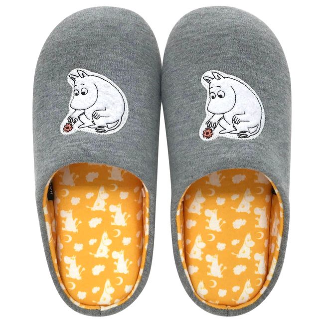 Nippon Slippers 270265 Moomin Room Shoes, Moomin 8.7 - 9.4 inches (22 - 24 cm), Gray