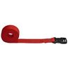 Benristraps 25mm Webbing Strap with Quick-Release Buckle (red, 2 metres)