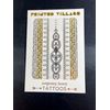 Waterproof Silver & Gold Metallic Tattoos, Temporary Body Art Sticker 5 Sheets