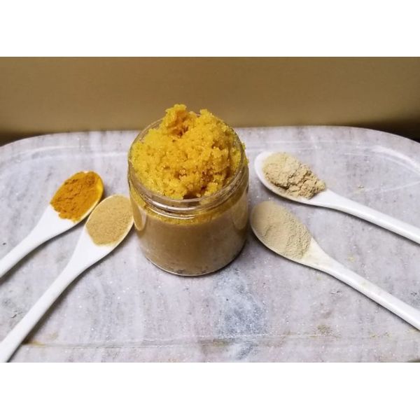 Turmeric Face & Body Scrub Papaya Ginger lemon power Improves Natural skin tone