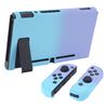 eXtremeRate PlayVital Switch Console Compatible Back Cover, Split Design Protective Case for NS Joycon Handhelds (Hard), Protective Case for Switch Dock (Hard) [Gradation Violet Blue]