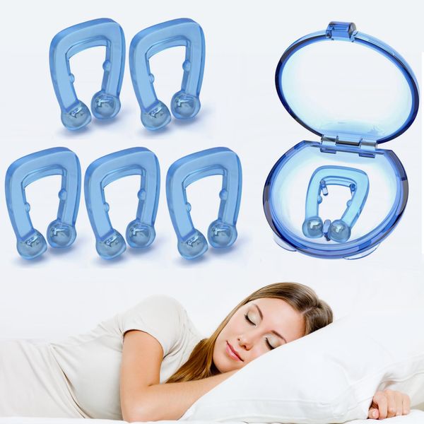 Anti Snore Devices, Magnetic Anti Snore Clip Reusable Anti Snoring Device, Professional Effective Snoring Solution (6 Packs)