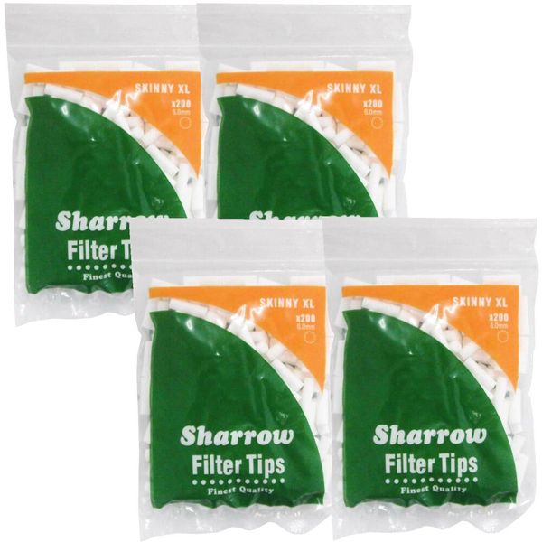 Sharrow Rollingfilter 6x20mm Slim 6mm Hand Wound Cigarette Filter 200 Count 2.3.4 Pack (Sharrow6x4)