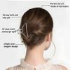 MITUKE Hair Clips, Hair Catch, Triangular, 3 Pieces, Strong, Can Be Used For Dense Hair, Silver + Gold + Rose Gold