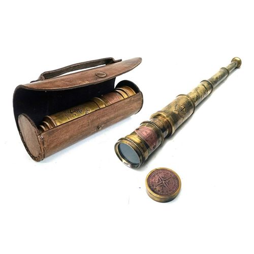 Scout Regiment Brass Telescope 19" London 1940 Broadhurt Clarkson Antique Replica Spyglass Scope High Resolution DF Lens Brilliant Magnification (Scout -19")