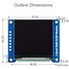 Waveshare 1.5inch RGB OLED Module, 128×128 Resolution, 65K RGB Colors, Display Module, Compatible with Raspberry Pi