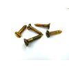 Qty 25  -  #10 x 1" Solid Brass Flat Head Countersink Wood Screws Slotted Drive