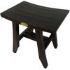 Decoteak Satori 14 Inch Shaving Waterproof Teak Wood Shower Bench Stool Seat Chair for Inside Shower Provides Safety, Storage, and Organization for Bathroom Accessories