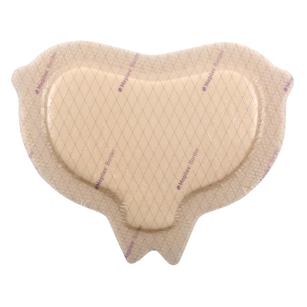 Mepilex Border Sacrum Self-Adherent Absorbent Foam Dressing 6.3''x7.9'' Box/10