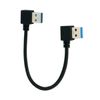cablecc USB 3.0 Type A Male 90 Degree Left Angle to USB 3.0 A Type Right Angle Extension Cable