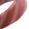 Retro Thicken Padded Velvet Glitter Stripes Wide Chunky Hair Band/HeadBand/Alice Band in Pink Blush