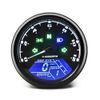 DKMOTORK 0011 Digital Gauge Motorcycle Speedometer Tachometer Odometer MPH KM/H Universal with Multi-Function Indicator Light Display Black