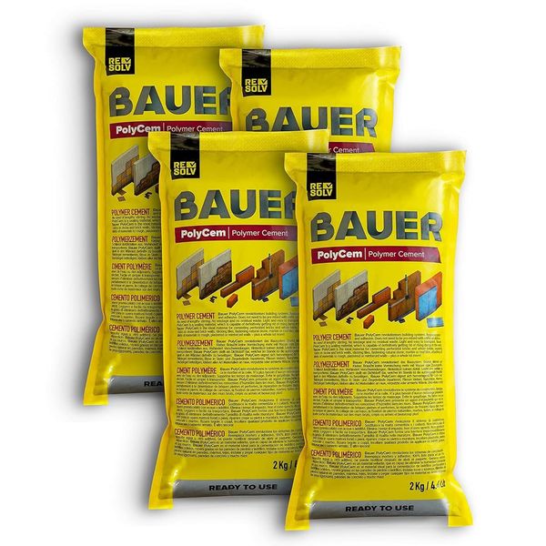 Instant Polymer Cement 4-Pack, Ready-To-Use Alternative to Mortar & Adhesives - 