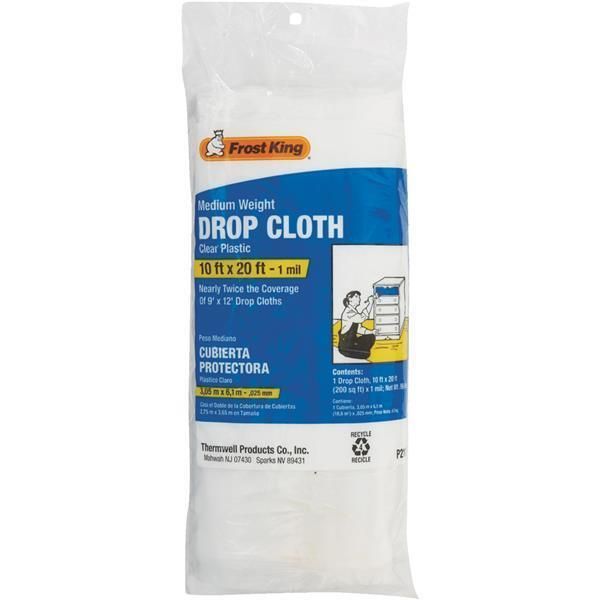 (24)-Frost King Polyethylene-Roll 10 Ft. x 20 Ft. 1 mil Drop Cloth