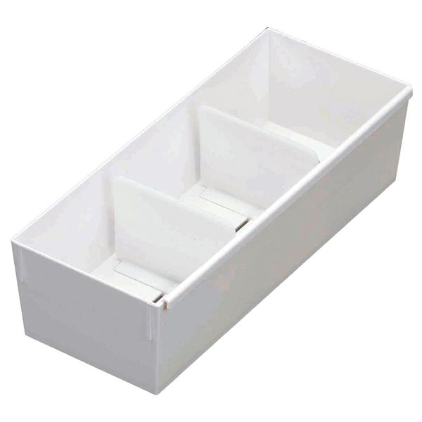 LIKE-IT ST-02 Storage Case, Drawer, Organization Tray, Clothing, Divider Storage, Lingerie Case, Divider Board Included, Approx. 5.5 x Depth 13.0 x Height 3.7 inches (14 x 33 x 9.5 cm), White, Made in