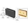 CRL PPH01BL Black Prima 01 Series Top or Bottom Mount Hinge