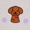 Nickknack Dog Health Notebook Case Toy Poodle (Red)