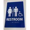 Acrylic Restroom Sex Neutral Sign set (round + rectangular), ADA & Braille