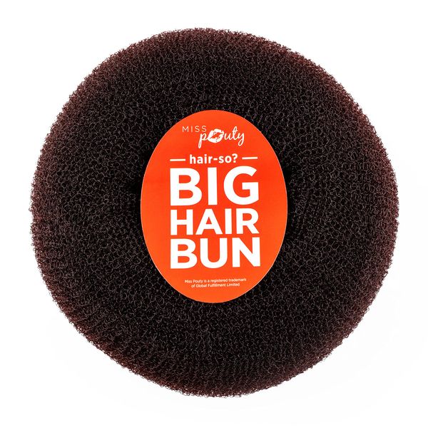 Miss Pouty Hair Bun Maker (Brown) - Ring Style Doughnut Bun Shaper - Hair Donut Bun Maker for Women, Girls