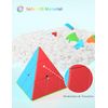 ROXENDA Speed Cube Set, 2X2 3X3 Pyramid Speed Cube Stickerless Fast Cube with Instruction (Stickerless cube set)