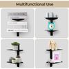 Invisible Floating Bookshelf for Wall Mounted, 8 Tier Vertical Spine Book Tower,