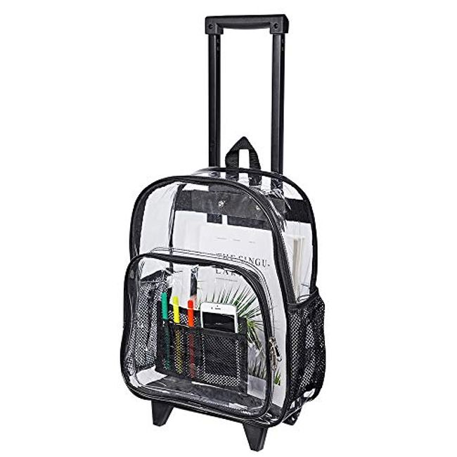 Rolling 2025 clear backpack