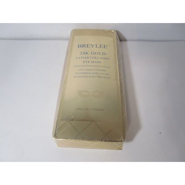 Breylee 24k Gold Collagen Eye Mask, 10 sachets, New/Sealed, FREE SHIPPING!