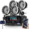 Motorcycle Bluetooth Wireless 4 Speakers Audio System Stereo MP3 ATV 4 Wheeler