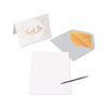 Papyrus Blank Cards with Envelopes, Gold, Black and Cream (16-Count)