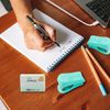 Luckious Mini Effortless Desktop Staplers - Simplify Your Stapling Tasks with Built-in Convenience!, Green