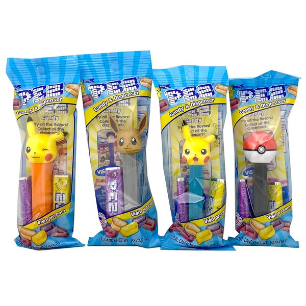 Pez Pokemon Dispensers Individually Wrapped Candy, Pokemon Party Favors , Pokemon Party Favors For Kids, 12 Pack